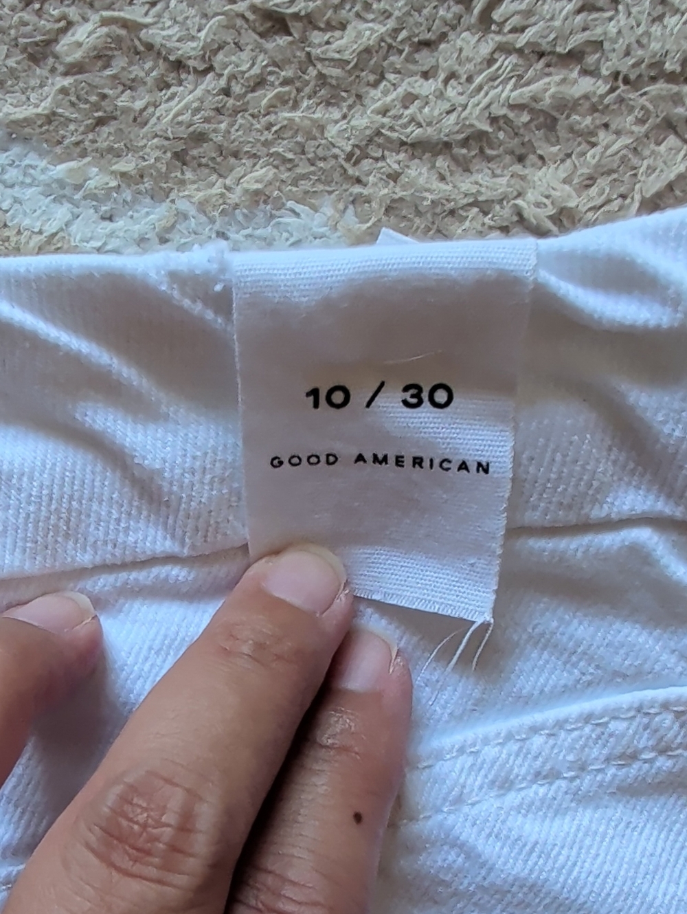 Good American Good Boy Ankle Wrap Pants White NWT - Picture 5 of 8